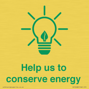 Help us to conserve energy 
